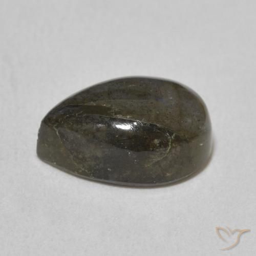 Labradorita Multicolor natural de 4.06 ct, En forma de pera, Translúcido
