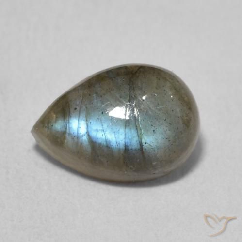 2.21ct Natural Multicolor labradorita, En forma de pera, Translúcido