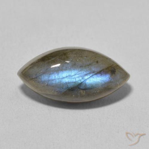 5.37ct Natural Multicolor Labradorita, Marquesa, Translúcido