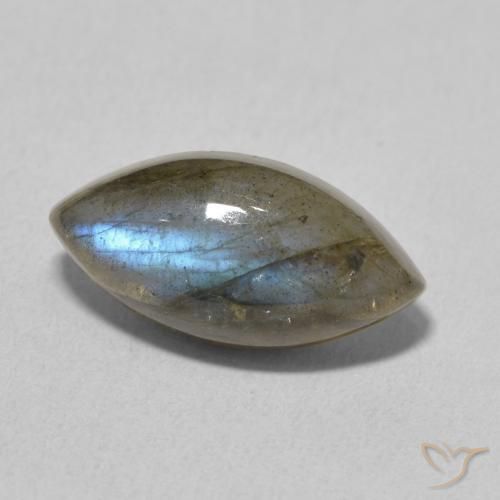 Labradorita Multicolor natural de 5.37 ct, Marquesa, Translúcido