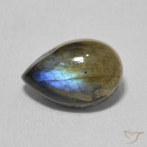 2.31ct Natural Multicolor labradorita, En forma de pera, Translúcido