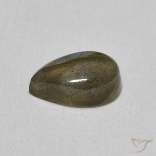 Labradorita Multicolor natural de 1.05 ct, En forma de pera, Translúcido