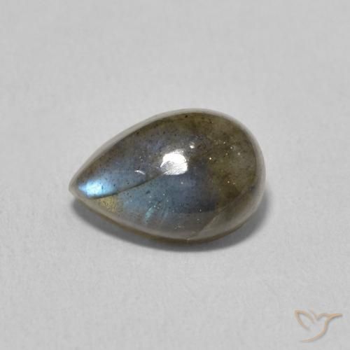 2.18ct Natural Multicolor Labradorita, En forma de pera, Translúcido