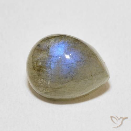 4.03ct Natural Multicolor Labradorita, En forma de pera, Translúcido