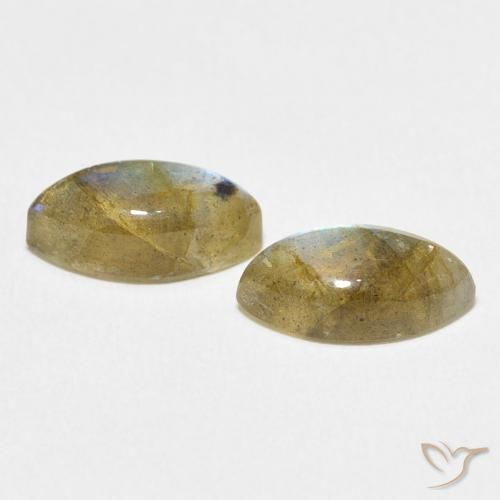 Gemas de Labradorita Multicolor natural de 2.91 ct, Marquesa, Translúcido