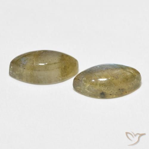 Gemas de Labradorita Multicolor natural de 4.97 ct, Marquesa, Translúcido