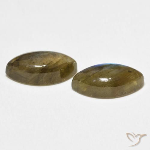 Gemas de Labradorita Multicolor natural de 4.70 ct, Marquesa, Translúcido