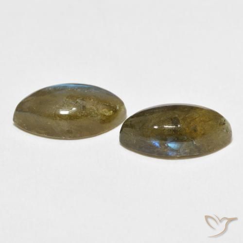 Gemas de Labradorita Multicolor natural de 7.44 ct, Marquesa, Translúcido