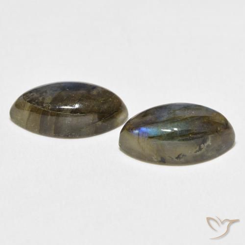 Gemas de Labradorita Multicolor natural de 7.98 ct, Marquesa, Translúcido