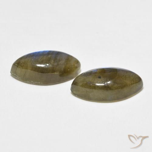 Gemas de Labradorita Multicolor natural de 7.20 ct, Marquesa, Translúcido
