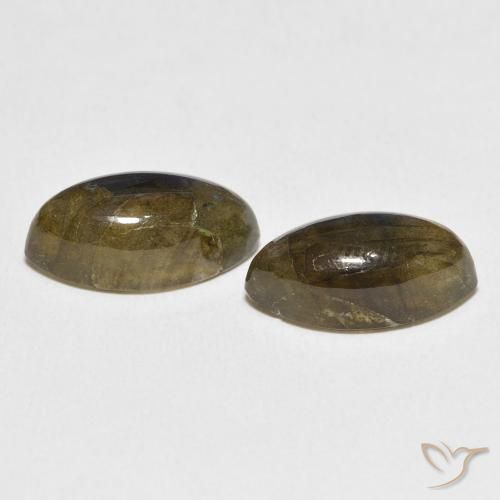 Gemas de Labradorita Multicolor natural de 11.00 ct, Marquesa, Translúcido