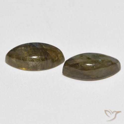 Gemas de Labradorita Multicolor natural de 6.54 ct, Marquesa, Translúcido