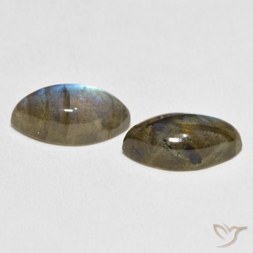 Gemas de Labradorita Multicolor natural de 7.83 ct, Marquesa, Translúcido
