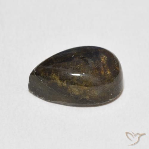 Labradorita Multicolor natural de 3.95 ct, En forma de pera, Translúcido