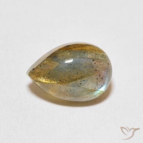 2.61ct Natural Multicolor Labradorita, En forma de pera, Translúcido