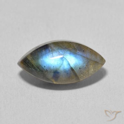 3.87ct Natural Multicolor labradorita, Marquesa, Translúcido