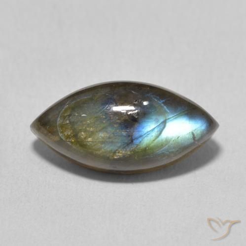 5.88ct Natural Multicolor Labradorita, Marquesa, Translúcido