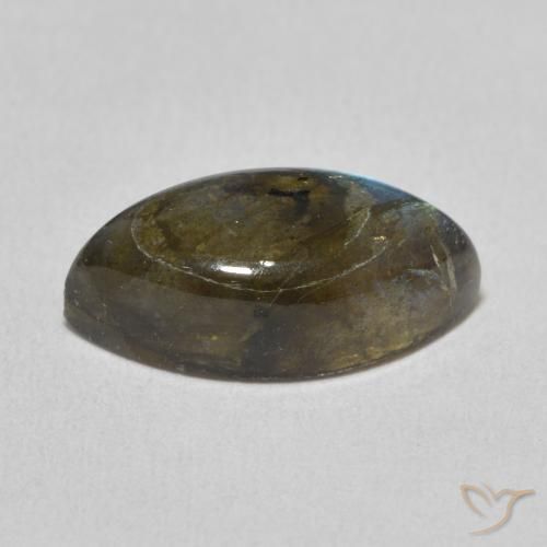 Labradorita Multicolor natural de 5.88 ct, Marquesa, Translúcido