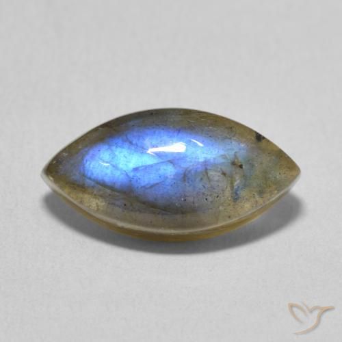 5.38ct Natural Multicolor Labradorita, Marquesa, Translúcido