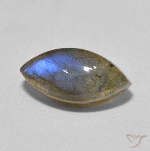 Labradorita Multicolor natural de 5.38 ct, Marquesa, Translúcido