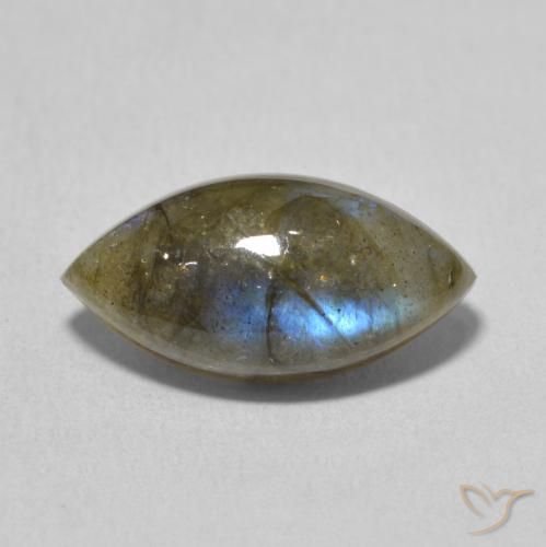 5.02ct Natural Multicolor Labradorita, Marquesa, Translúcido