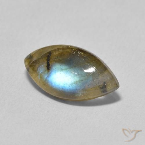 Labradorita Multicolor natural de 2.83 ct, Marquesa, Translúcido