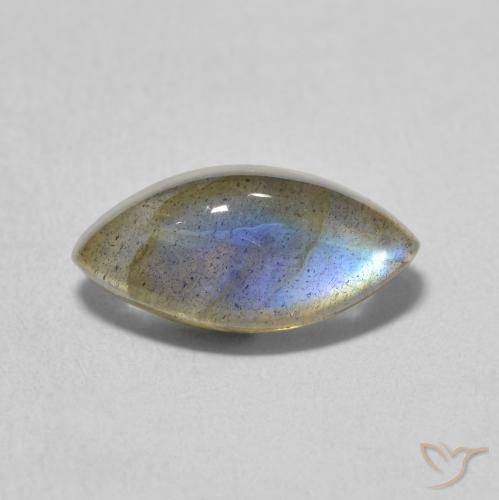 3.27ct Natural Multicolor Labradorita, Marquesa, Translúcido