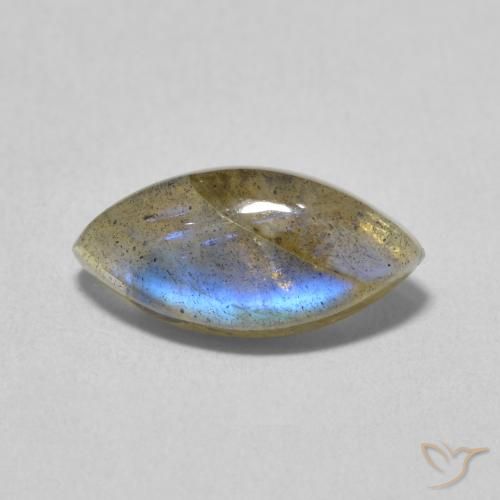 3.14ct Natural Multicolor Labradorita, Marquesa, Translúcido