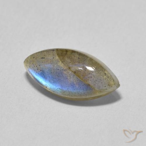 Labradorita Multicolor natural de 3.14 ct, Marquesa, Translúcido