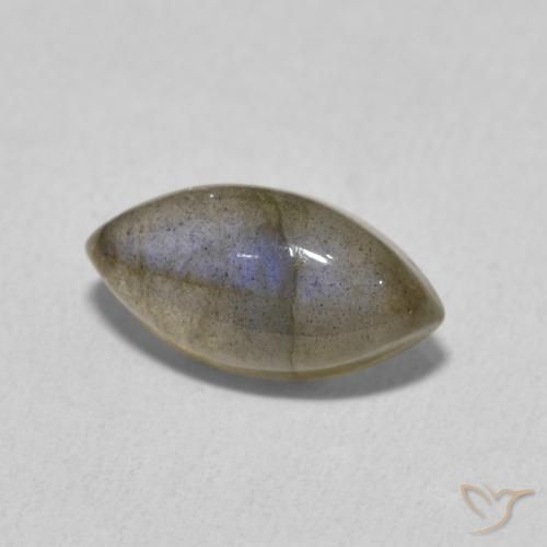 Labradorita Multicolor natural de 2.39 ct, Marquesa, Translúcido