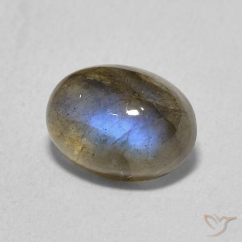 Labradorita Multicolor natural de 1.72 ct, Ovalada, Translúcido