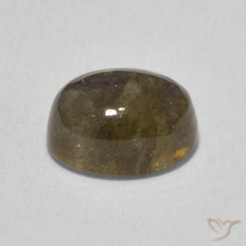 Labradorita Multicolor natural de 1.72 ct, Ovalada, Translúcido