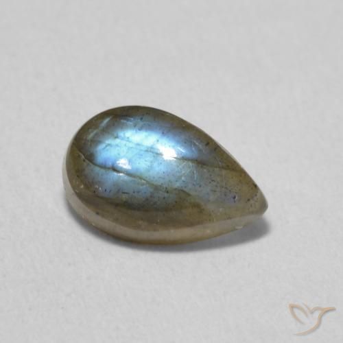 1.04ct Natural Multicolor Labradorita, En forma de pera, Translúcido