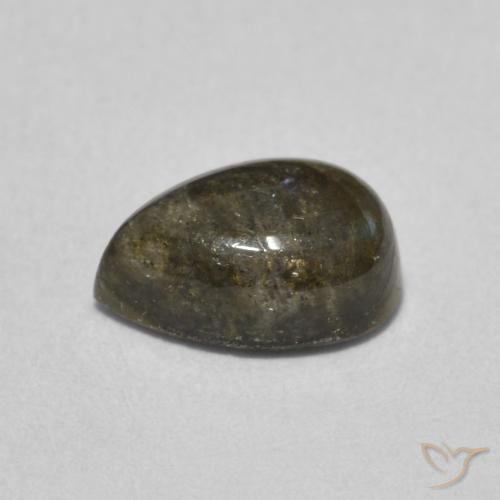 Labradorita Multicolor natural de 1.68 ct, En forma de pera, Translúcido
