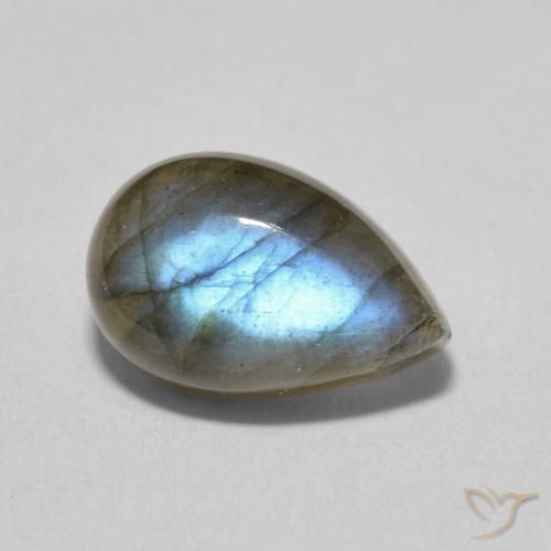 4.00ct Natural Multicolor Labradorita, En forma de pera, Translúcido