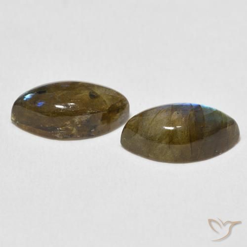 Gemas de Labradorita Multicolor natural de 4.77 ct, Marquesa, Translúcido