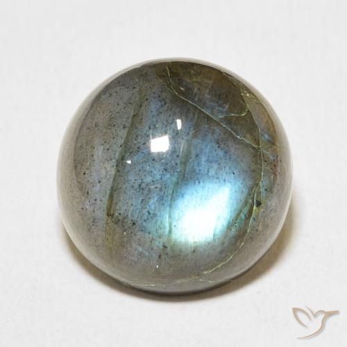13.45ct Natural Multicolor labradorita, Redondo, Translúcido