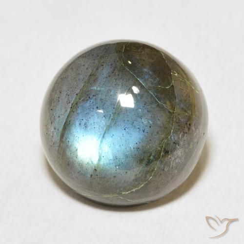 Labradorita Multicolor natural de 13.45 ct, Redondo, Translúcido