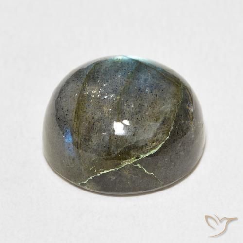 Labradorita Multicolor natural de 13.45 ct, Redondo, Translúcido