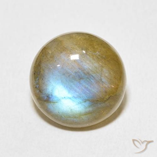 9.57ct Natural Multicolor labradorita, Redondo, Translúcido