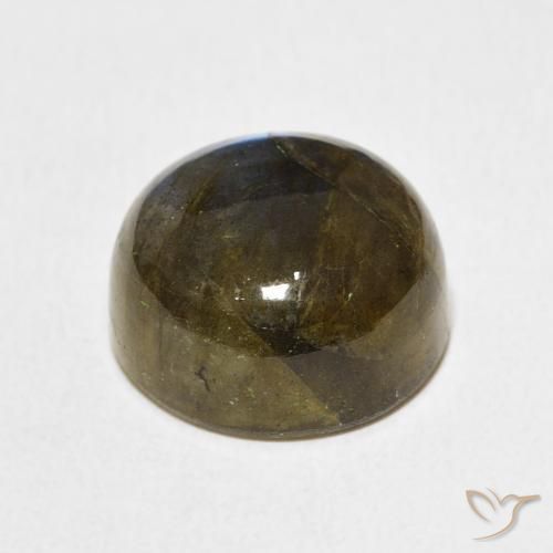 Labradorita Multicolor natural de 13.51 ct, Redondo, Translúcido