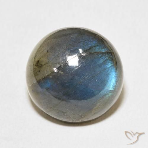 Labradorita Multicolor natural de 13.14 ct, Redondo, Translúcido
