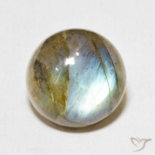 11.82ct Natural Multicolor Labradorita, Redondo, Translúcido