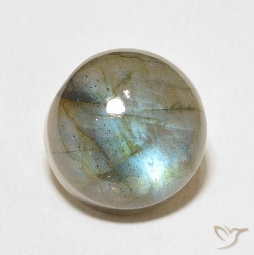 13.22ct Natural Multicolor labradorita, Redondo, Translúcido