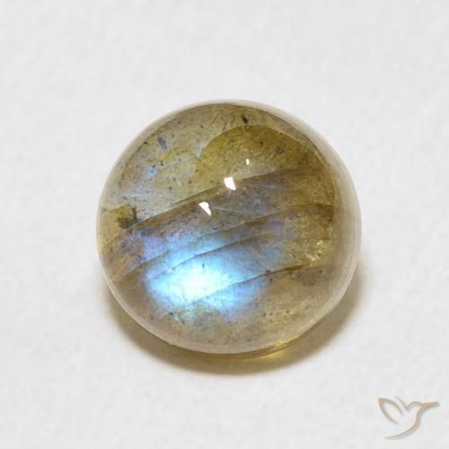 Labradorita Multicolor natural de 2.54 ct, Redondo, Translúcido