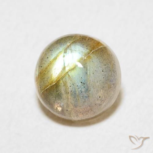 Labradorita Multicolor natural de 1.66 ct, Redondo, Translúcido