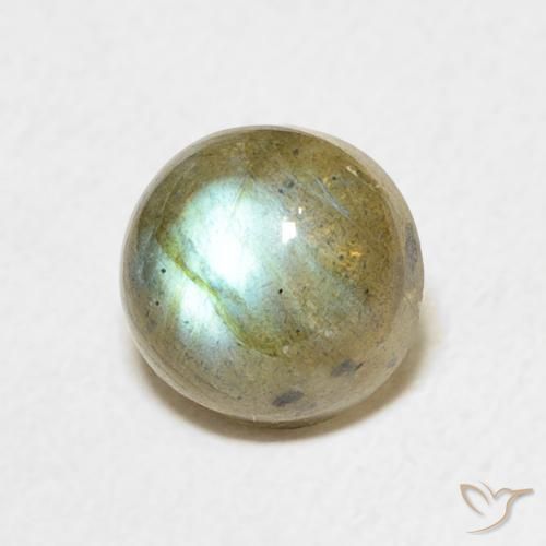 Labradorita Multicolor natural de 1.86 ct, Redondo, Translúcido
