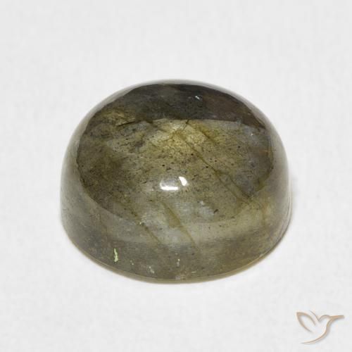 Labradorita Multicolor natural de 8.22 ct, Redondo, Translúcido