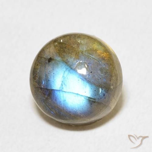 Labradorita Multicolor natural de 2.87 ct, Redondo, Translúcido