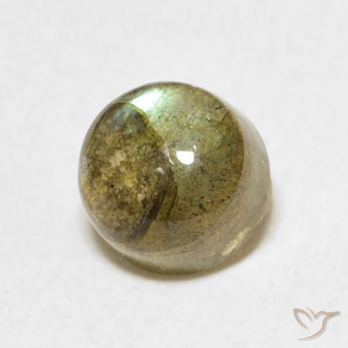 Labradorita Multicolor natural de 1.34 ct, Redondo, Translúcido